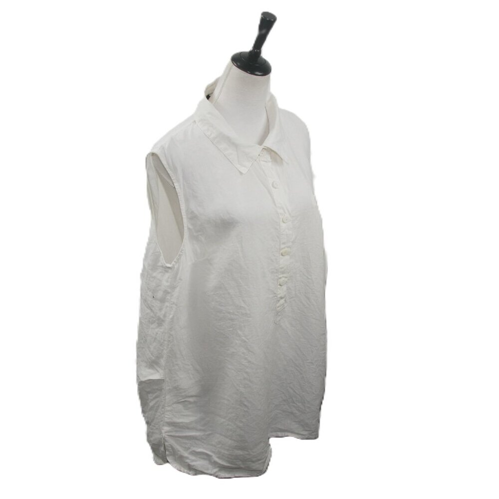 Bella Blue Oversized Linen Tunic Blouse Size L/XL